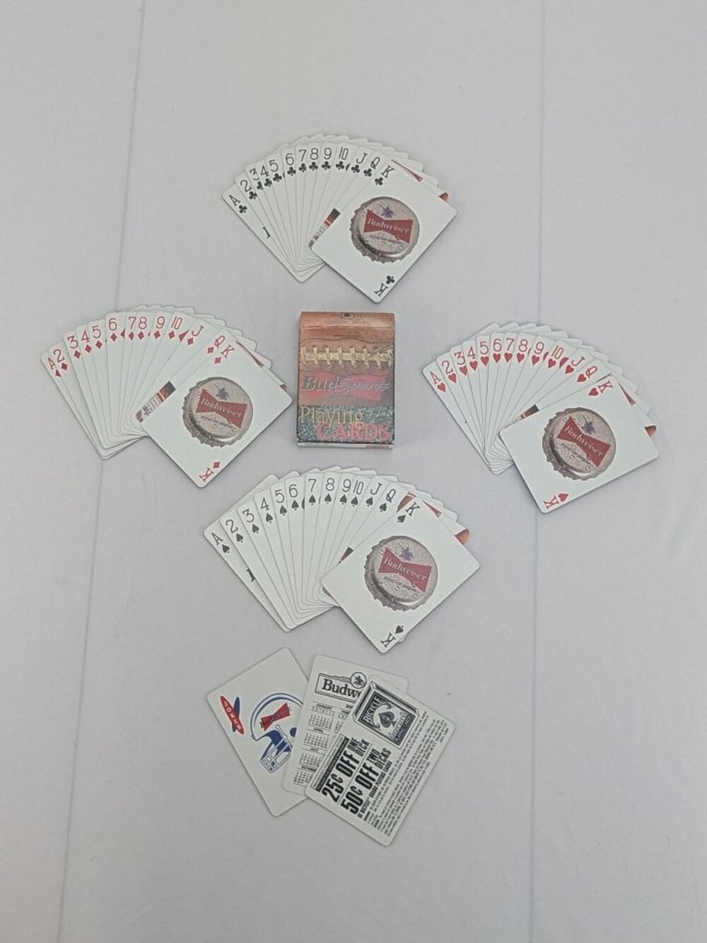 Vintage Budweiser BudSports Playing Cards 1999 Complete 1 Joker Anheuser Busch